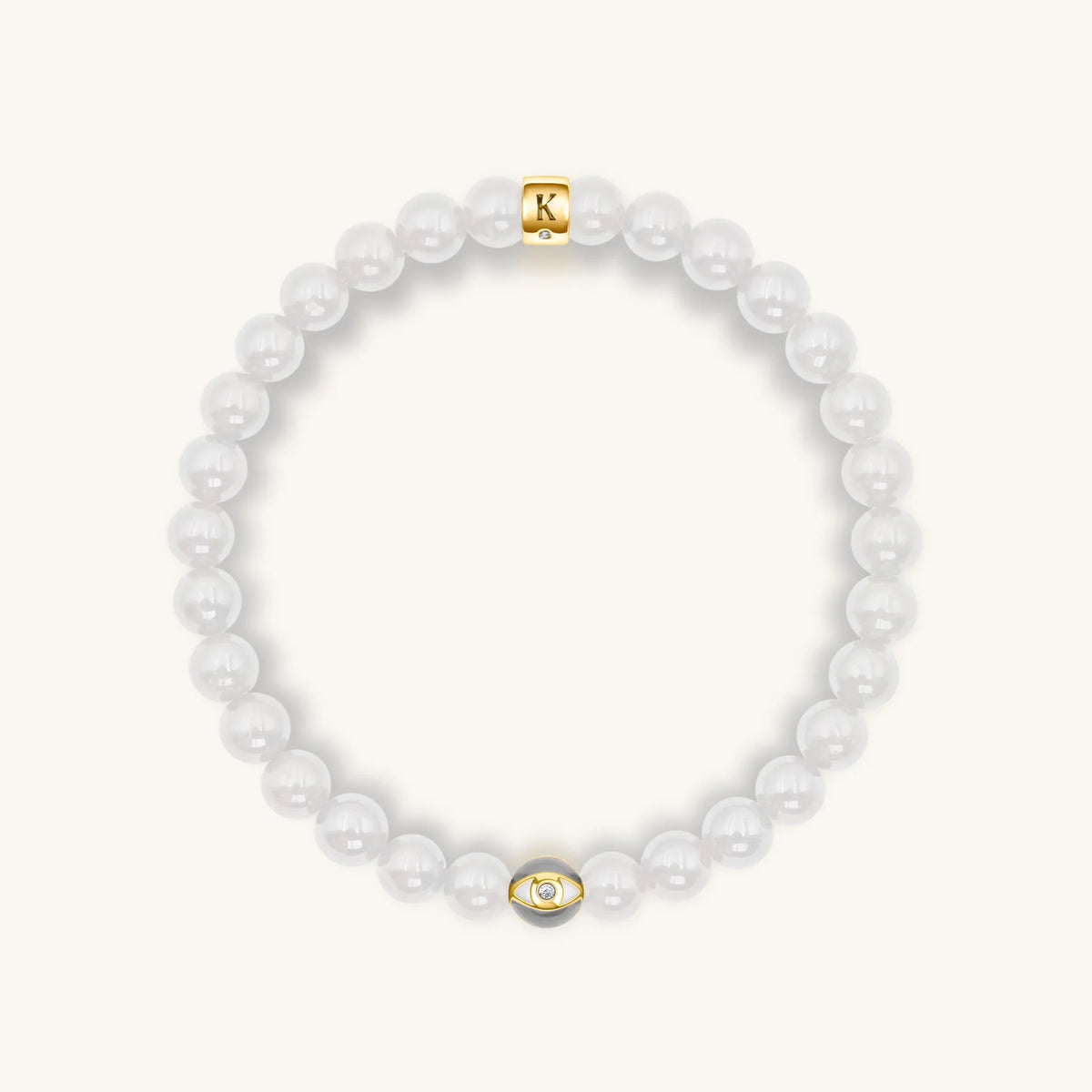 Renewed Inspiration Moonstone June Birthstone Evil Eye Bracelet