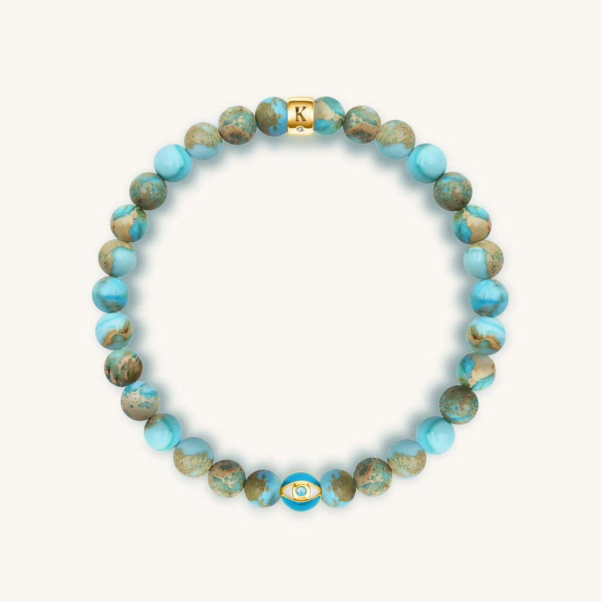 Divine Healing Turquoise December Birthstone Evil Eye Bracelet