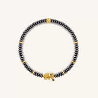 Silent Sentinel Elephant Hematite Bracelet