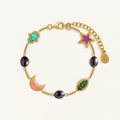 Celestial Harmony Moon, Star & Hamsa Bracelet 1