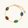 Blessed Soul Evil Eye Multi-Stone Chain Bracelet 1