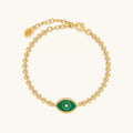 Bright Soul Evil Eye Malachite Gold Bracelet 1
