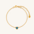 Calming Vibrations Lab Blue Opal Heart Gold Bracelet 1
