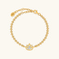 Delicate Karma Lotus Mother of Pearl Bracelet 1