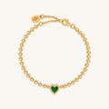Blessed & Peaceful Malachite Heart Bracelet 1