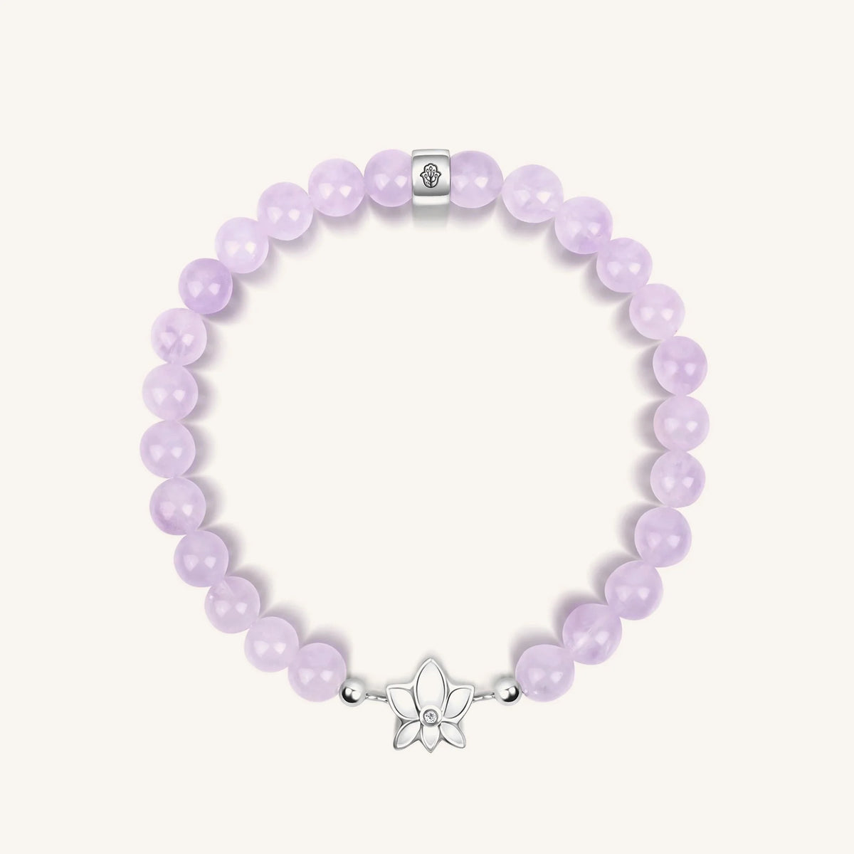 Peace and Purity - Lavender Jade Lotus Bracelet