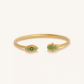 Eternal Shield Jade Evil Eye & Hamsa Cuff 1
