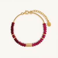 Inner Glow Garnet & Rhodolite Gold Bracelet