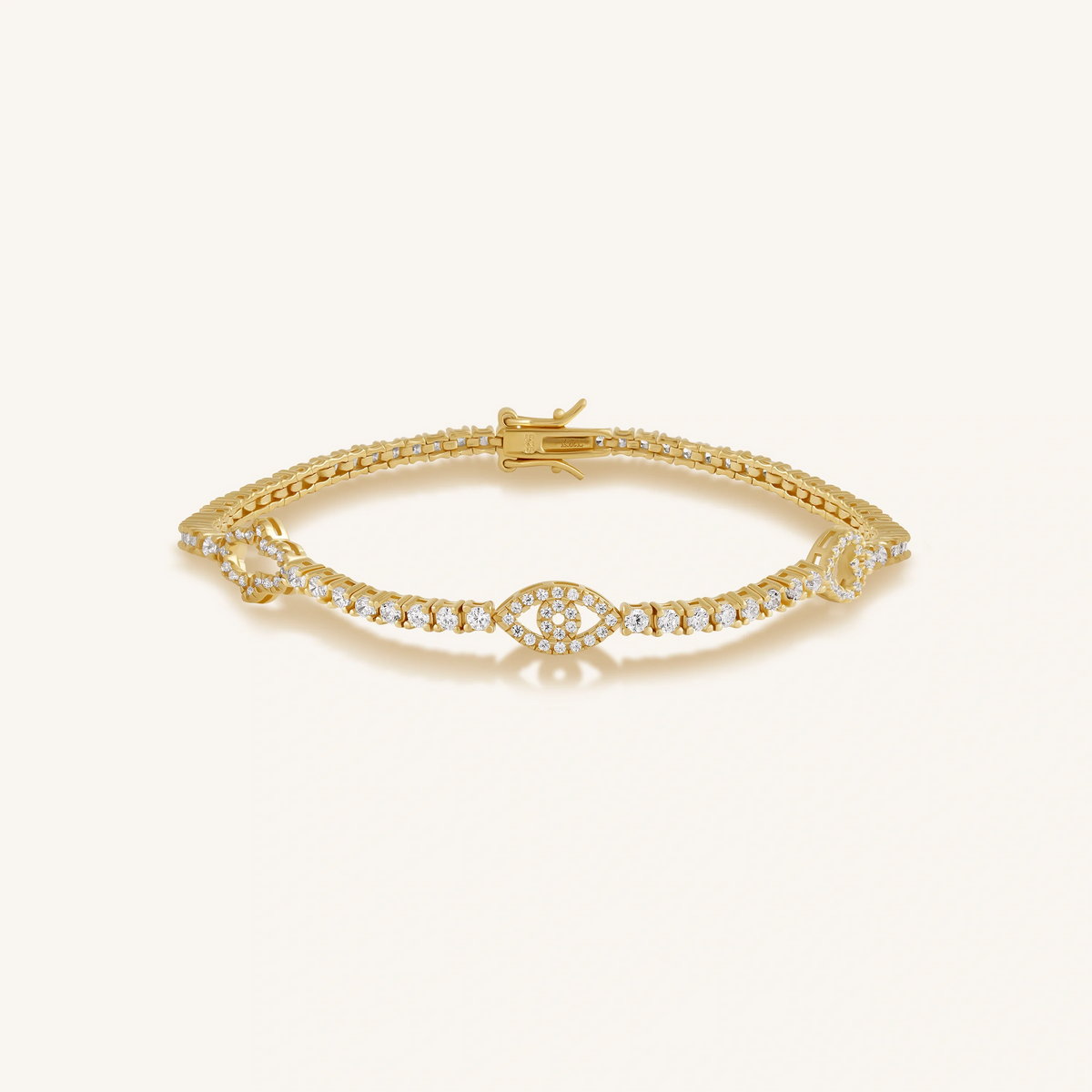 Serene Guardian Hamsa Heart Evil Eye Bracelet