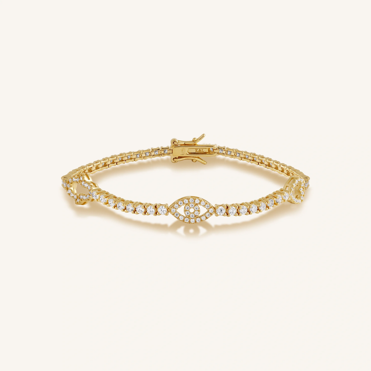 Serene Guardian Hamsa Heart Evil Eye Bracelet