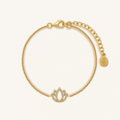 Radiant Blossom Lotus Serenity Gold Bracelet 1