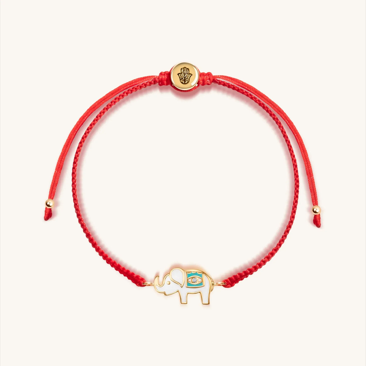 Spiritual Strength Red String Elephant Charm Bracelet