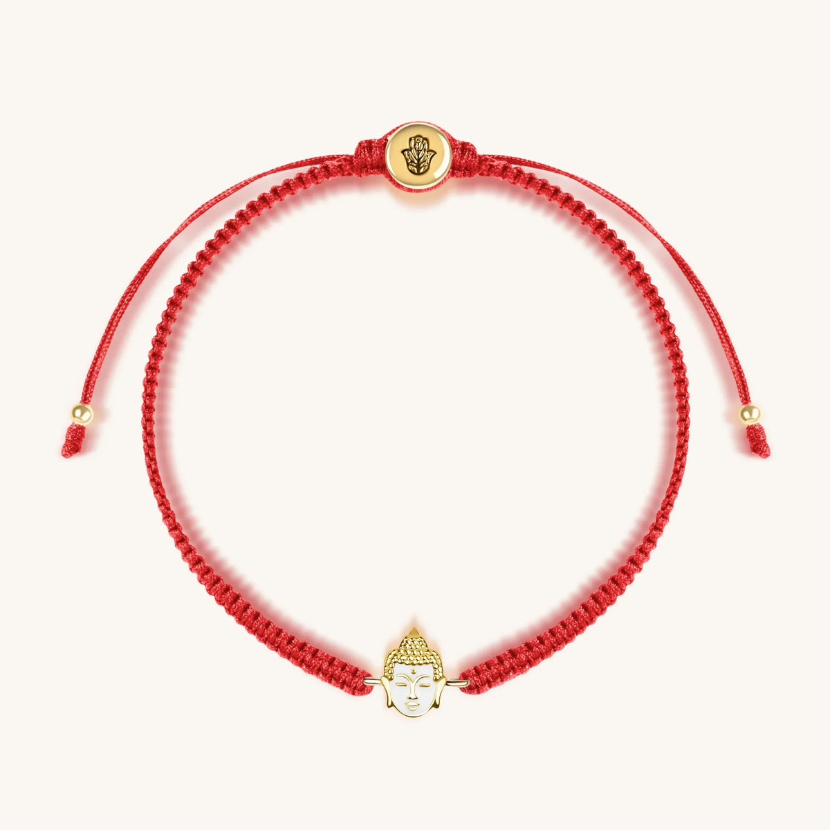 Harmonious Serenity Thai Buddha Red String Bracelet