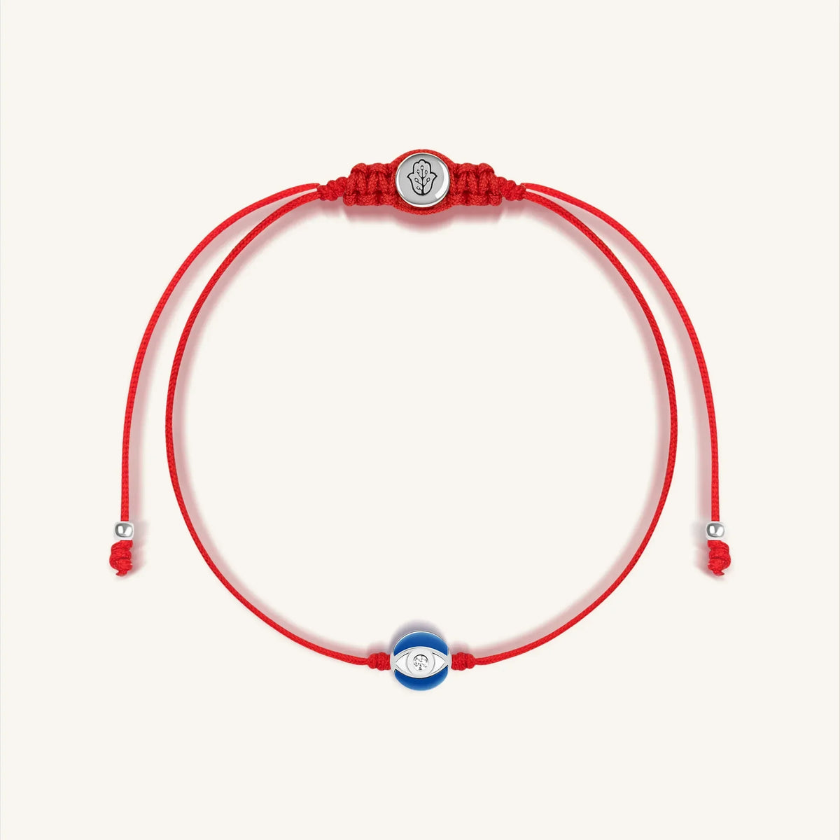 Super Guardian - Navy Enamel Evil Eye Red String Bracelet