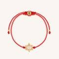 Divinely Blessed Mother of Pearl Star of David Red String Bracelet 1
