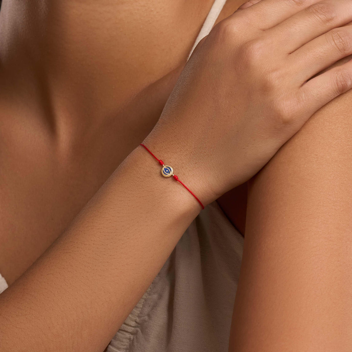 Inner Strength Lapis Lazuli Evil Eye Red String Bracelet