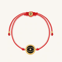 Stabilizing Energy Black Onyx Evil Eye Red String Bracelet