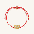 Transcendent Guide Mother of Pearl Butterfly Red String Bracelet 1
