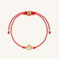 Blossoming Spirit Mother of Pearl Lotus Red String Bracelet 1