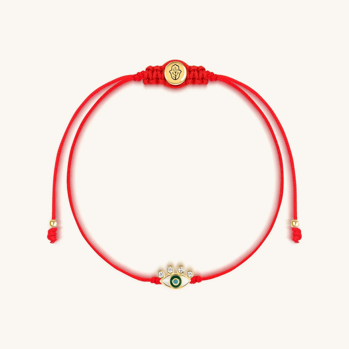 Piercing Gaze - Evil Eye Red String Bracelet