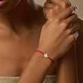 Obstacle Crusher Red String Lotus Charm Bracelet 2