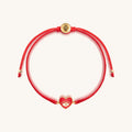 Devoted to Love - Evil Eye Heart Charm Red String Bracelet - Image 1