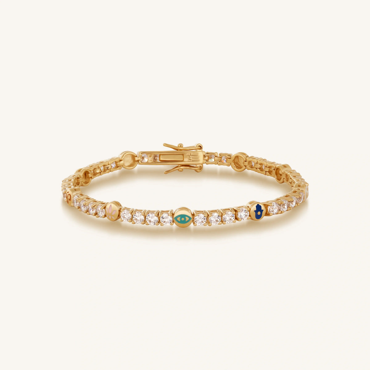 Fortuitous Traveler Multi-Symbol Tennis Bracelet