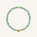 Honest Reflections Amazonite Heart Gold Bracelet 1