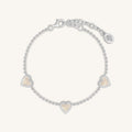 Joyful Connections Mother of Pearl Silver Heart Bracelet 1