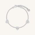 Joyful Connections Mother of Pearl Silver Heart Bracelet 3