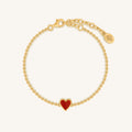 Soulful Passion Carnelian Heart Bracelet 1