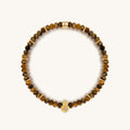 Fierce Spirit Tiger's Eye Labradorite Pyrite Triple Protection Bracelet Stack 6