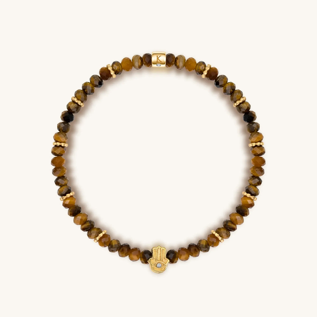 Fierce Spirit Tiger's Eye Labradorite Pyrite Triple Protection Bracelet Stack