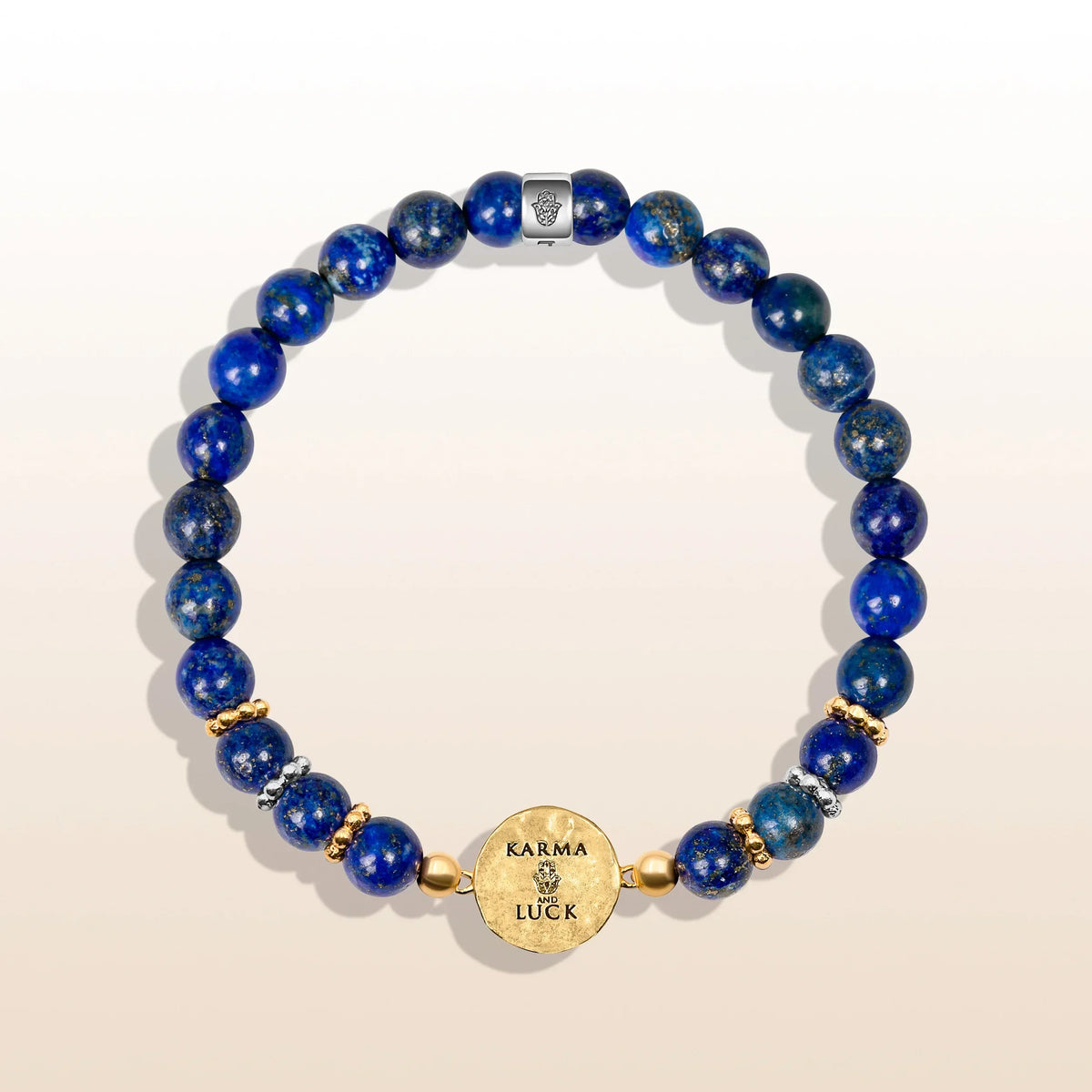 Illuminating Energy Lapis Moon Charm Bracelet