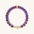 Leap of Intuition - Amethyst Cross Charm Bracelet 1