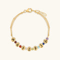 Aligned in Truth Gold Double Chain Chakra Bracelet 1
