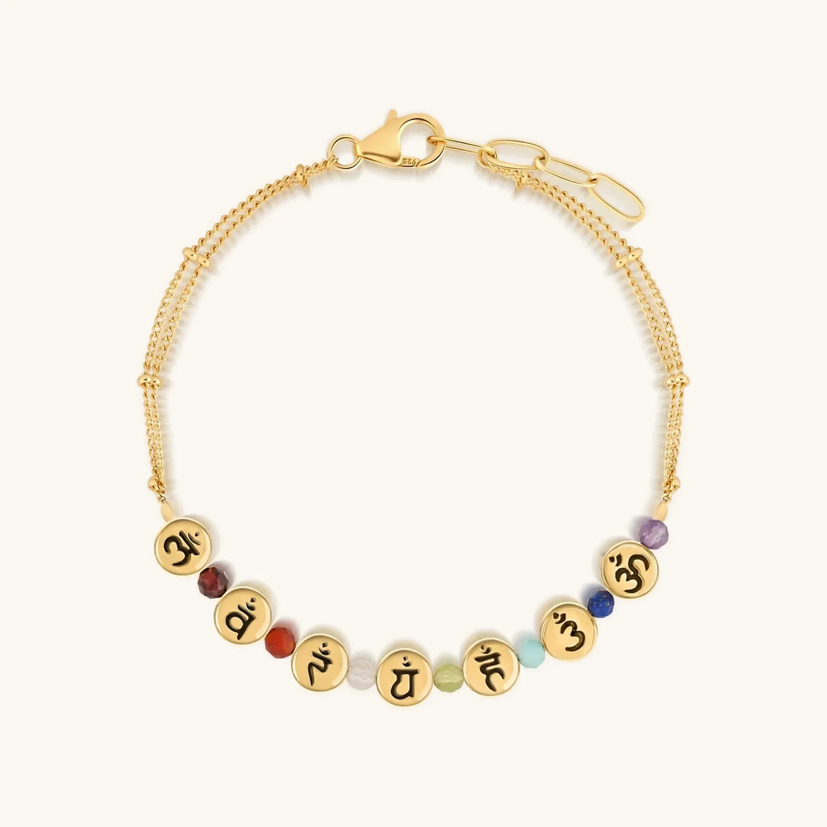 Aligned in Truth Gold Double Chain Chakra Bracelet