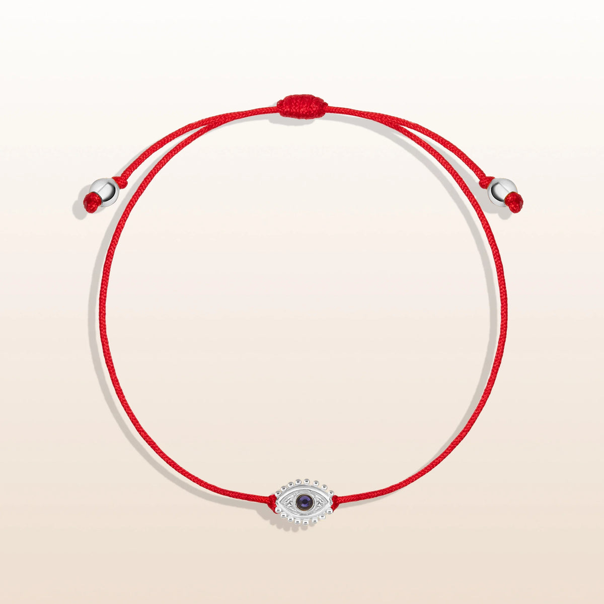 Blessed Serenity - Red String Silver Evil Eye Bracelet