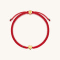 Enchanting Love - Red String Gold Heart Charm Bracelet 1