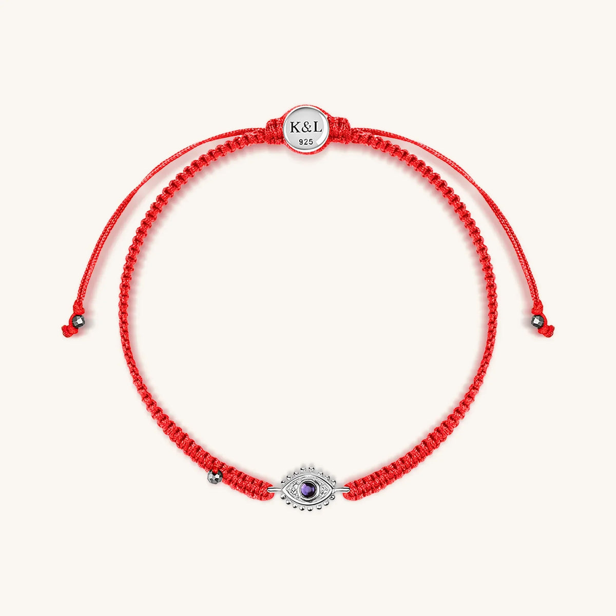 Calm Manifestor Red String Amethyst Evil Eye Bracelet