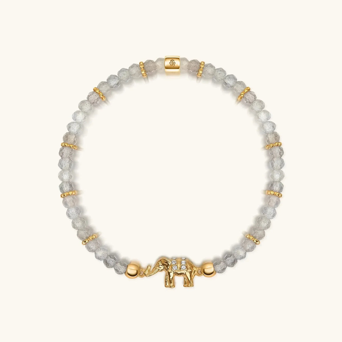 Mind Nourisher Labradorite Elephant Charm Bracelet