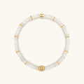 Soothing Warmth - Labradorite Moonstone Aquamarine Triple Summer Stack 5