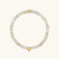 Soothing Warmth - Labradorite Moonstone Aquamarine Triple Summer Stack 6