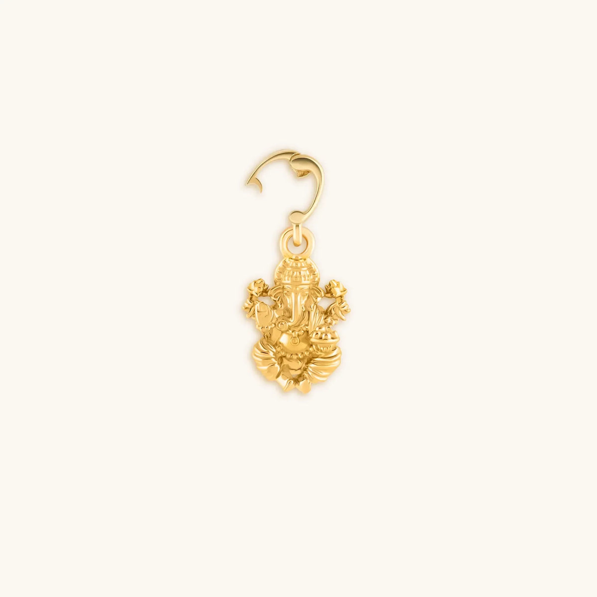 Graceful Confidence Gold Ganesha Charm