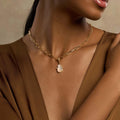 Effortless Manifestation Hamsa Mother of Pearl Engravable Charm 2