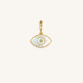 Vigilant Dreamer Evil Eye Mother of Pearl Engravable Charm 1