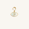 Vigilant Dreamer Evil Eye Mother of Pearl Engravable Charm 4