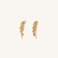 Expanded Awareness Gold Evil Eye Climber Earrings 3