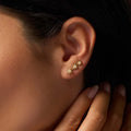 Celestial Being Star Gold Climber Earrings 2