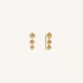 Celestial Being Star Gold Climber Earrings 3